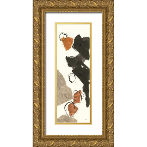 Copper Linked I Gold Ornate Wood Framed Art Print with Double Matting by Paschke, Chris