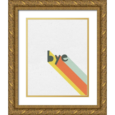 Rainbow Words IV Gold Ornate Wood Framed Art Print with Double Matting by Hershey, Moira