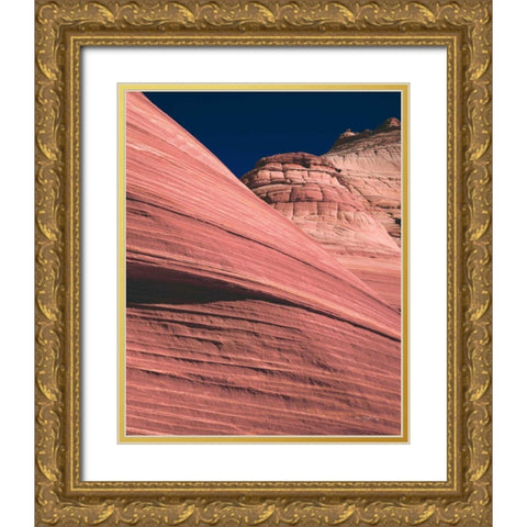 Coyote Buttes II Blush Gold Ornate Wood Framed Art Print with Double Matting by Majchrowicz, Alan