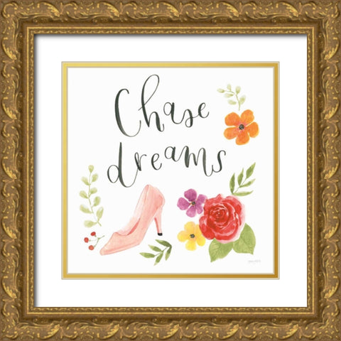 Chase Dreams I Autumn Gold Ornate Wood Framed Art Print with Double Matting by Jackson, Jenaya