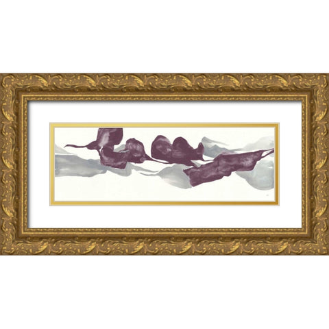 Plum and Gray IV Gold Ornate Wood Framed Art Print with Double Matting by Paschke, Chris