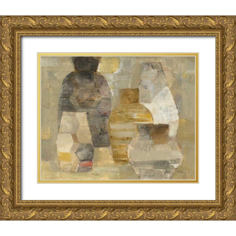 Farmhouse Still Life Warm Gold Ornate Wood Framed Art Print with Double Matting by Hristova, Albena