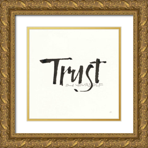 Daily Saying VII Gold Ornate Wood Framed Art Print with Double Matting by Paschke, Chris