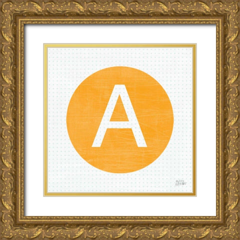Retro Subway Symbol III Gold Ornate Wood Framed Art Print with Double Matting by Averinos, Melissa