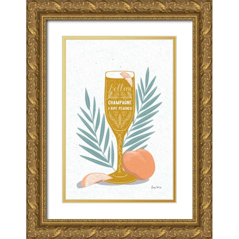Fruity Cocktails I Mustard Gold Ornate Wood Framed Art Print with Double Matting by Thorns, Becky