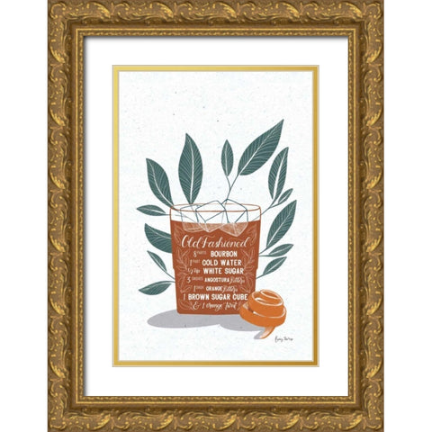 Fruity Cocktails IV Rust Gold Ornate Wood Framed Art Print with Double Matting by Thorns, Becky
