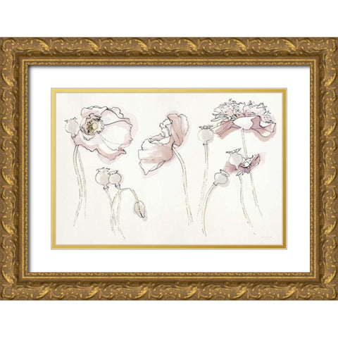Somniferums Neutral Crop Gold Ornate Wood Framed Art Print with Double Matting by Novak, Shirley