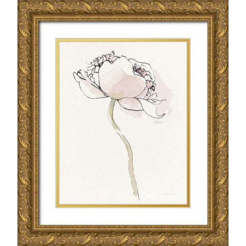 Single Somniferums I Neutral Crop Gold Ornate Wood Framed Art Print with Double Matting by Novak, Shirley