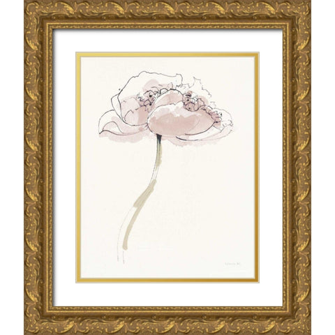Single Somniferums II Neutral Crop Gold Ornate Wood Framed Art Print with Double Matting by Novak, Shirley