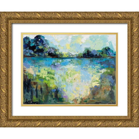 Tranquility Gold Ornate Wood Framed Art Print with Double Matting by Vertentes, Jeanette