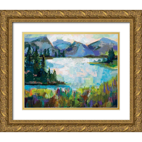 Up North Gold Ornate Wood Framed Art Print with Double Matting by Vertentes, Jeanette