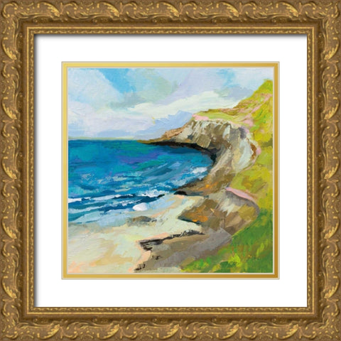 The Bluffs Gold Ornate Wood Framed Art Print with Double Matting by Vertentes, Jeanette