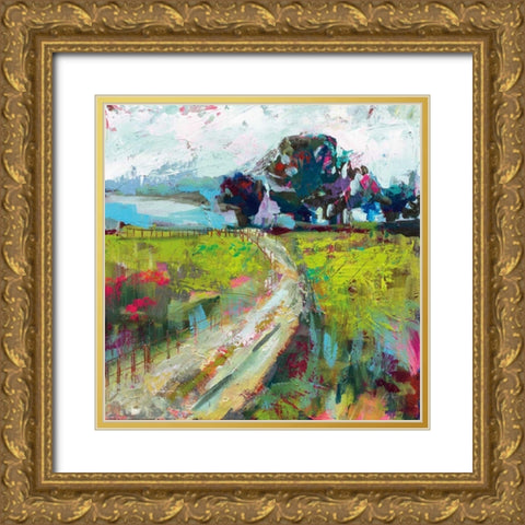 The Meadow Gold Ornate Wood Framed Art Print with Double Matting by Vertentes, Jeanette