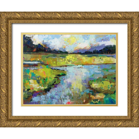 Reflections Gold Ornate Wood Framed Art Print with Double Matting by Vertentes, Jeanette