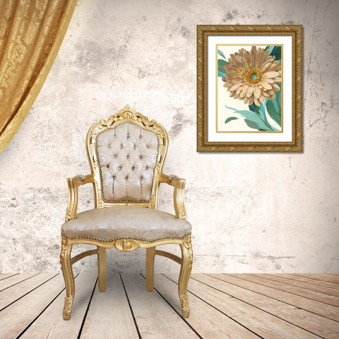Jewel of the Garden II Gold Ornate Wood Framed Art Print with Double Matting by Nai, Danhui