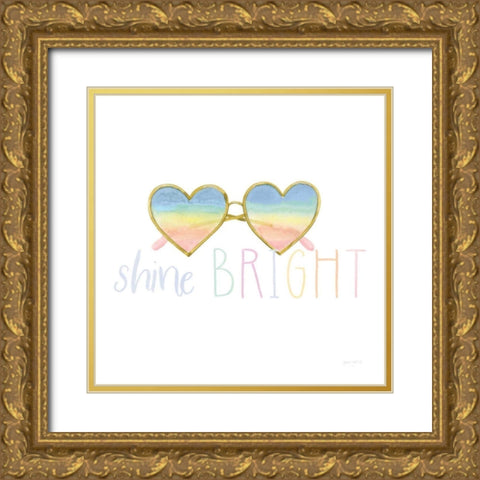 Lets Chase Rainbows XVII Sq Gold Ornate Wood Framed Art Print with Double Matting by Jackson, Jenaya