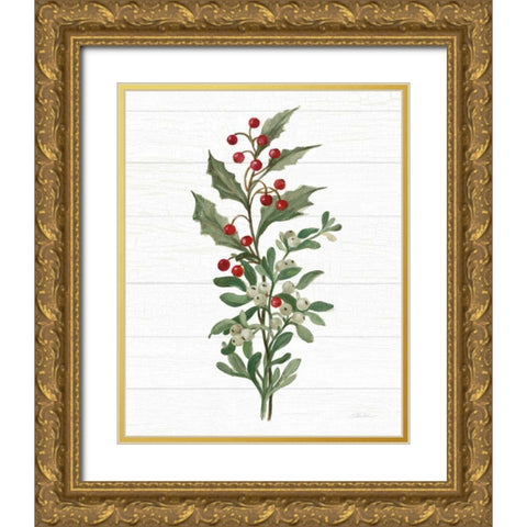 Christmas Moments V No Banner White Gold Ornate Wood Framed Art Print with Double Matting by Vassileva, Silvia