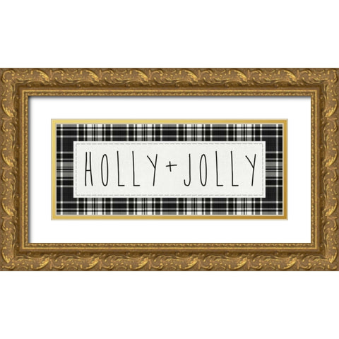 Cozy Christmas II Gold Ornate Wood Framed Art Print with Double Matting by Wild Apple Portfolio