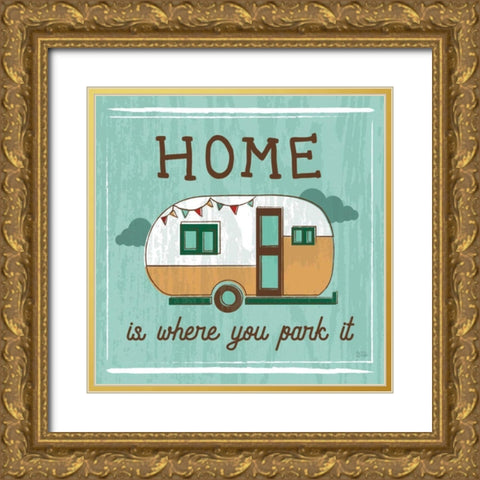Comfy Camping VI Gold Ornate Wood Framed Art Print with Double Matting by Averinos, Melissa