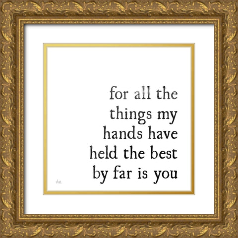 Simple Romance II Gold Ornate Wood Framed Art Print with Double Matting by Marshall, Laura