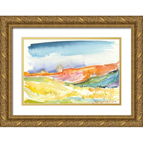 Mesa View II Gold Ornate Wood Framed Art Print with Double Matting by Rice, Kristy