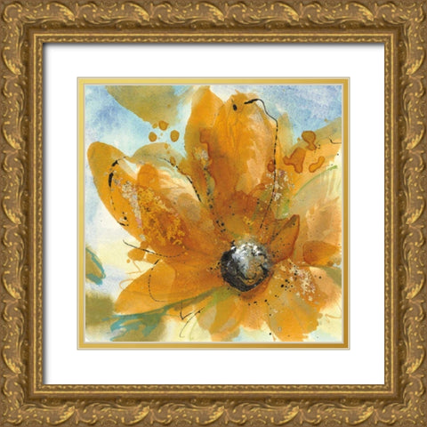 Amber Gold I Gold Ornate Wood Framed Art Print with Double Matting by Paschke, Chris