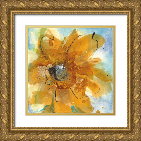 Amber Gold II Gold Ornate Wood Framed Art Print with Double Matting by Paschke, Chris