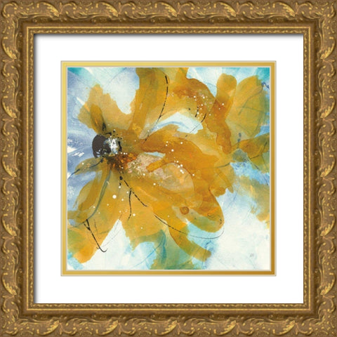 Amber Blue II Gold Ornate Wood Framed Art Print with Double Matting by Paschke, Chris