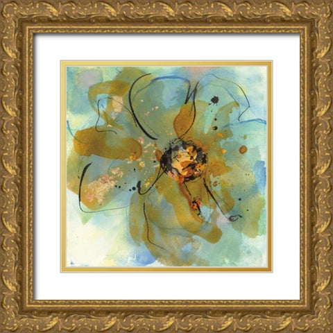 Amber and Leaf I Gold Ornate Wood Framed Art Print with Double Matting by Paschke, Chris