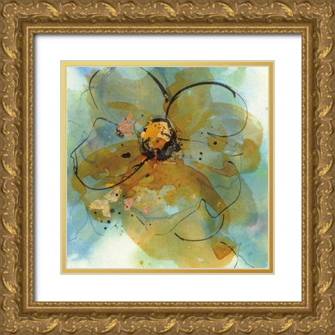 Amber and Leaf II Gold Ornate Wood Framed Art Print with Double Matting by Paschke, Chris