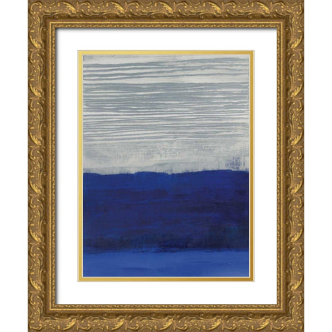 Gray Haze Gold Ornate Wood Framed Art Print with Double Matting by Maye, Jo