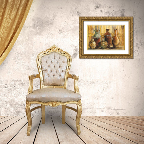 Two Families Gold Ornate Wood Framed Art Print with Double Matting by Hageman, Marilyn