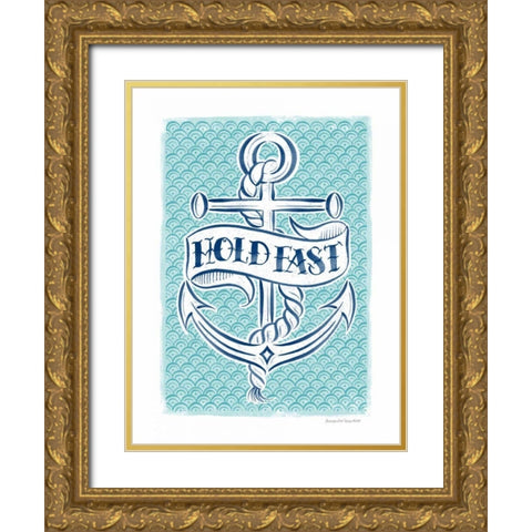 Hold Fast Gold Ornate Wood Framed Art Print with Double Matting by Snowdon, Alexandra