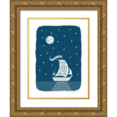 Starry Skies Gold Ornate Wood Framed Art Print with Double Matting by Snowdon, Alexandra