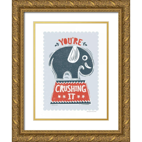 Crushing It Gold Ornate Wood Framed Art Print with Double Matting by Snowdon, Alexandra