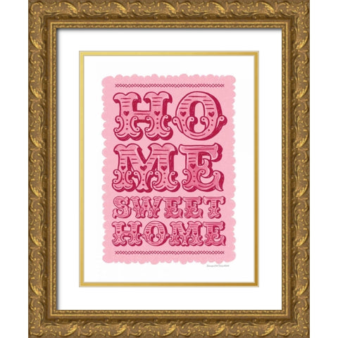 Home Sweet Home Gold Ornate Wood Framed Art Print with Double Matting by Snowdon, Alexandra
