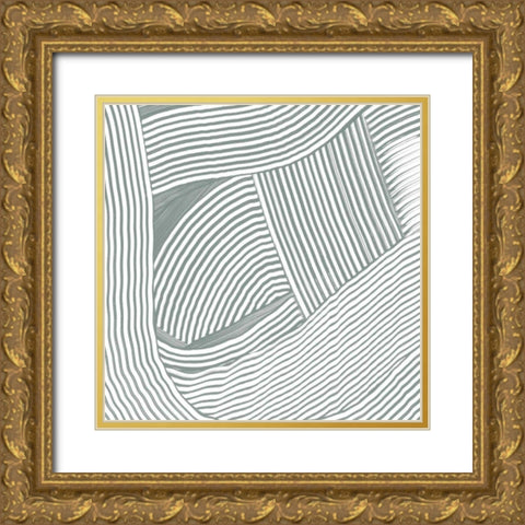 Weaving III Gold Ornate Wood Framed Art Print with Double Matting by Schick, Mike