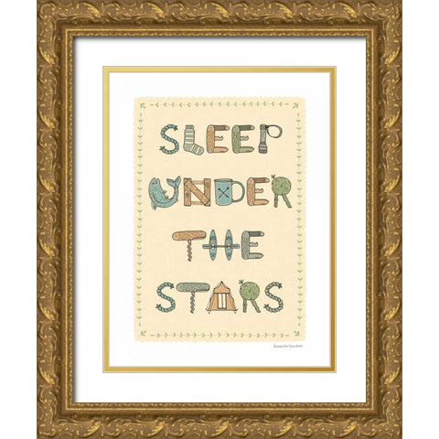 Sleep Under the Stars Gold Ornate Wood Framed Art Print with Double Matting by Snowdon, Alexandra