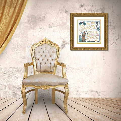 Christmas Adventures II Gold Ornate Wood Framed Art Print with Double Matting by Marshall, Laura