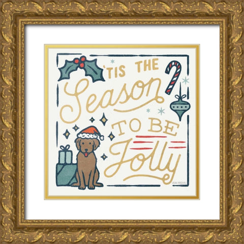 Christmas Adventures II Gold Ornate Wood Framed Art Print with Double Matting by Marshall, Laura