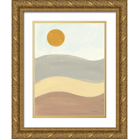 Retro Abstract II Gold Ornate Wood Framed Art Print with Double Matting by Nai, Danhui