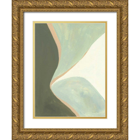 Retro Abstract III Gold Ornate Wood Framed Art Print with Double Matting by Nai, Danhui