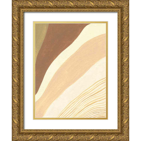 Retro Abstract IV Gold Ornate Wood Framed Art Print with Double Matting by Nai, Danhui