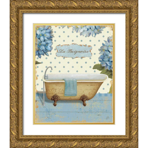 Thinking of You Bath II Gold Ornate Wood Framed Art Print with Double Matting by Brissonnet, Daphne