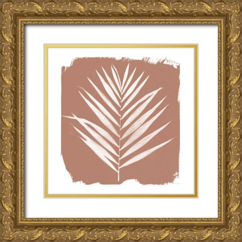 Nature by the Lake - Frond III Warm Sq Gold Ornate Wood Framed Art Print with Double Matting by Rhue, Piper