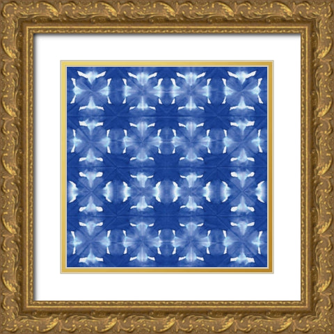 Aquarelle Blue VI Gold Ornate Wood Framed Art Print with Double Matting by Green, Nancy