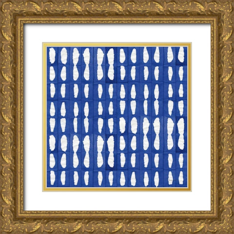 Aquarelle Blue VIII Gold Ornate Wood Framed Art Print with Double Matting by Green, Nancy