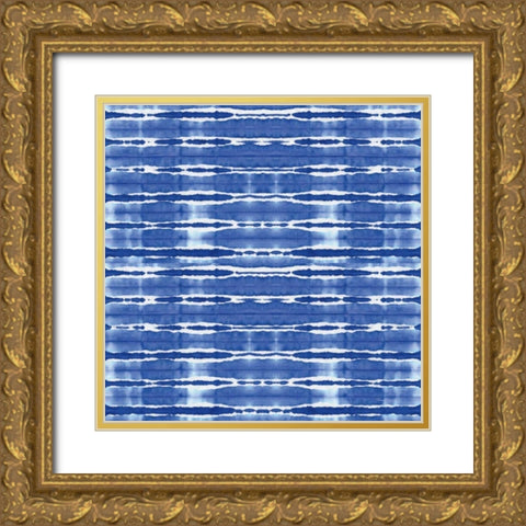 Aquarelle Blue XI Gold Ornate Wood Framed Art Print with Double Matting by Green, Nancy