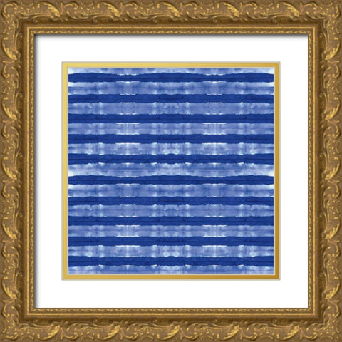 Aquarelle Blue XII Gold Ornate Wood Framed Art Print with Double Matting by Green, Nancy