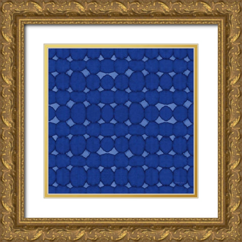 Aquarelle Blue XIII Gold Ornate Wood Framed Art Print with Double Matting by Green, Nancy